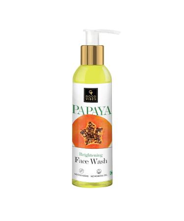 Good Vibes Papaya Face Wash | Nourishing & Gentle Oil Control Facial Cleanser | Blackheads & Pore Cleansing with No Parabens & Mineral Oil | 6.76 Fl Oz/200ml