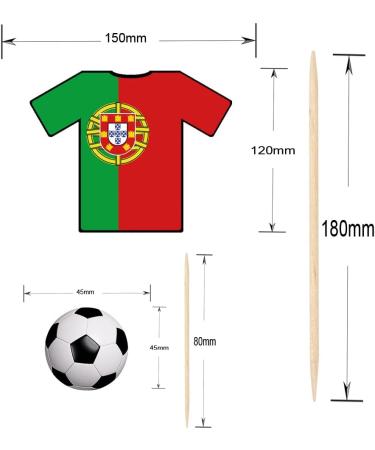 Portugal Football Party Food & Cupcakes Picks Decorations Toppers World Cup 2022 (pack of 14) - Buy Online on SooperMarket.com