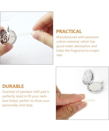 Healeved 50pcs Round Aroma Pads Essential Oil Diffuser Locket Necklace Refill Pads Pendant Perfume Oil Jewelry Oil Pads Humidifier Accessories for Car Room Office White 30mm - Buy Online on SooperMarket.com