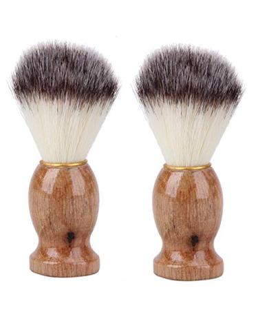 2 Pieces Badger Hair Men Shaving Brush Men Facial Cleaning Device Shaving Tool Shaving Brush with for Men