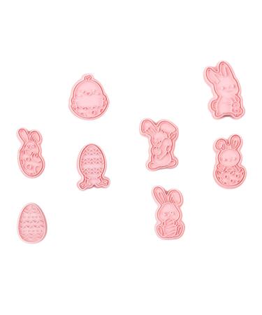 Alipis 8pcs Easter Cookie Cutters 3D Gummies Candle Mold Silicone Baking Mold Dessert Making Mold Baroque Easter Party Decorations Dessert Baking Mold Kids Tools DIY Frosting Pp