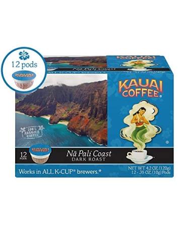Kauai Coffee Na Pali Coast Dark Roast Pods - 12 Count Pack - 100% Arabica for Keurig - Buy Online on SooperMarket.com
