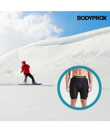 Bodyprox Padded Protective Shorts for Snowboarding Skating & Skiing | 3D Protection for Hips Buttocks & Tailbone - XS Size - Buy Online on SooperMarket.com