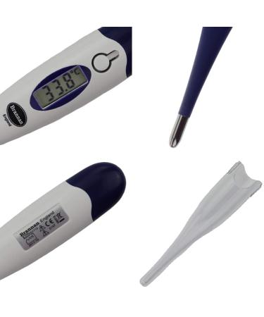 Oral Thermometer - Fast and Accurate Digital Thermometer for Oral and Rectal Measurement - 25 Free Probe Covers - Buy Online on SooperMarket.com