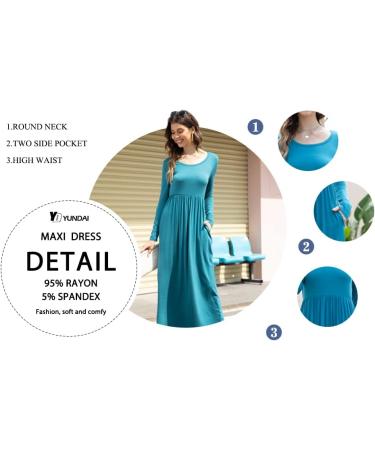 YUNDAI Women's Maternity Maxi Dress | Floral Loose Long Summer Dress with Pocket | Plus Size Short Sleeve | Blue Green - Size L - Buy Online on SooperMarket.com