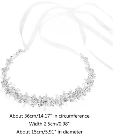 JSGHGDF Party Headband Flower Hairband s Headpiece Girls Headdress Bridal Shower Hair Accessories Silver - Buy Online on SooperMarket.com