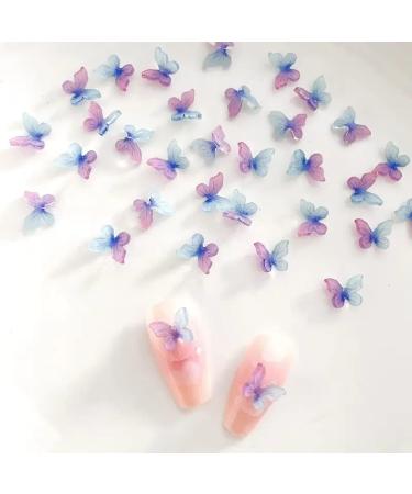72pcs 3D Butterfly Nail Art Decoration Resin Charms - 12 Colors Pearl Beads Accessory for Acrylic Nails - BX1130-6 - Buy Online on SooperMarket.com