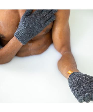 Cleanlogic Detoxify Charcoal Exfoliating Body Gloves - Vegan Assorted Colors 3-Pack for Smooth Healthy Skin - Buy Online on SooperMarket.com