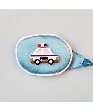 Single Silky Lovely Cartoon Eye Patch Glasses Cover Lazy Training Amblyopia Strabismus Corrected Eye Patches for Children's - (Police Car Pattern) Right Eye