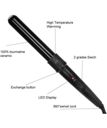 5 in 1 Curling Iron Curling Iron Wand Set Led Adjustable Temperature Hair Styling Curling Iron 5 Curling Irons of Different Sizes to Create Different Hairstyles 110 240V(US) - Buy Online on SooperMarket.com