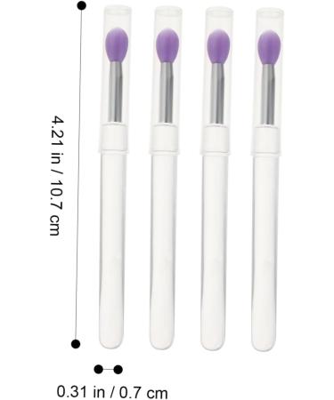 Baluue 16 Pcs Silicone Lip Brush Eyeshadow Brush Makeup Lipstick Lip Brush with Lid Bunny Ear Pearl Clip Pp - Buy Online on SooperMarket.com