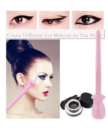 Aaiffey Eyeliner Applicator Tool - Pink Silicone Guide with Black Creams | Easy No-Skip Waterproof Eyeliner Kit - Buy Online on SooperMarket.com