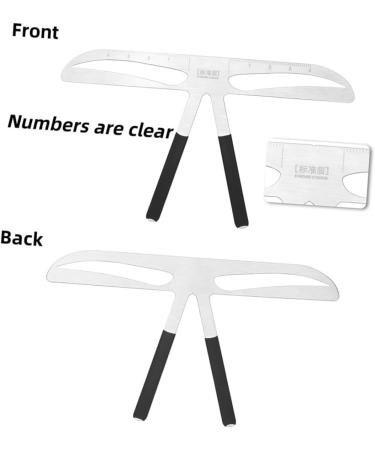 Healeved Tattooing Eyebrow Ruler Eyebrow Stencils Eyebrow Measure Tool Eyebrow Trimming Stainless Steel - Buy Online on SooperMarket.com