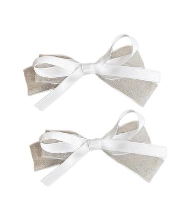 JSGHGDF Ribbon Elegant 2000s Style Side Clip Hair Clip Elaborate Style Large knot Balletcore