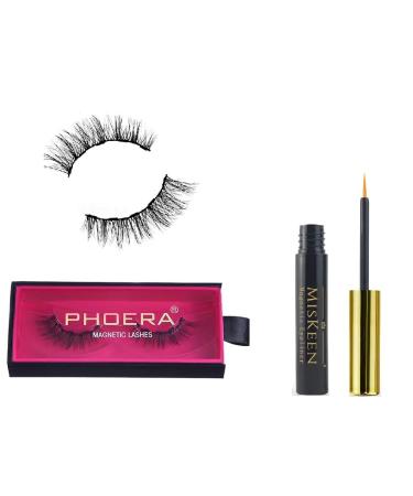 AQUAPURITY Phoera Magnetic Eyelashes with eyeliner New Invention Version 3D natural false eyelashes Durable Soft Reusable Waterproof eyeliner Long Lasting Magnetic Eyeliner (SASSY LASHES) HARM FREE