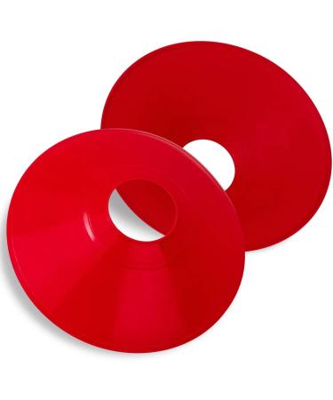 10pcs Pro Disc Cones with Carry Bag - Agility Training Cones for Soccer, Football, Basketball & More | Blue&Red Thickened Version 24g - Buy Online on SooperMarket.com