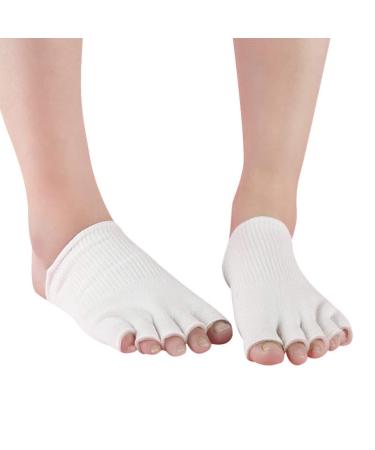 1 pair of bale rail smooths gel socks for the feet foot treatment sock gel socks for dry feet gel foot socks moisturizing gel socks white thumb toe socks