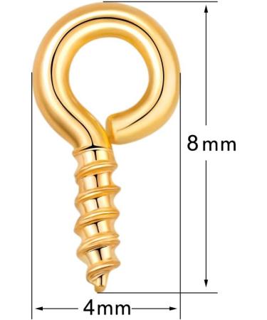 BEADIA Gold Plated 4mmx8mm Screw Eye Pins for Jewelry Making - 600pcs - Buy Online on SooperMarket.com
