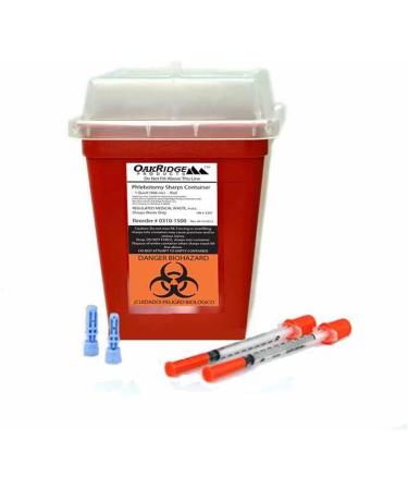 OakRidge Products 1 Quart Size (Pack of 10) Sharps Disposal Container - Safe and Convenient Solution - Buy Online on SooperMarket.com