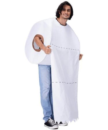 Funny Rolling Paper Costumes Cosplay Clothing Halloween Party Roll Paper Tissue Toilet Paper Costumes for Adults - Buy Online on SooperMarket.com