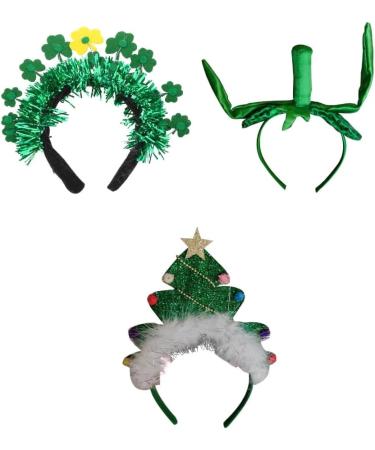 JSGHGDF Mardi GrasHeadband Irish Green Headband Irish Glitter Shamrock Headband SaintPatrick Day Headband CarnivalHeadband - Buy Online on SooperMarket.com