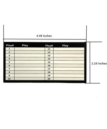 CAREWORX Playbook Wristband Inserts Wrist Coach Play Cards Sheets Youth Size - Buy Online on SooperMarket.com
