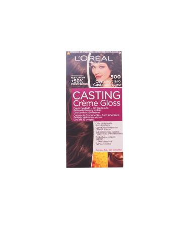 LOreal Paris Casting Creme Gloss Ba o De Color 500 Casta o Claro - Light Chestnut Brown Hair Color | 1 Piece Pack - Buy Online on SooperMarket.com