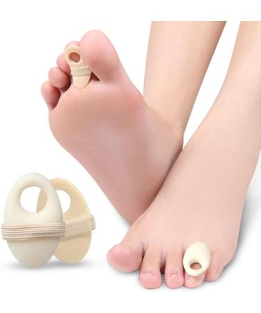 Beavorty Foam Corn Cushions - 2pcs Toe Pads with Elastic Strap for Callus, Bunion, and Toe Protection - White - Buy Online on SooperMarket.com