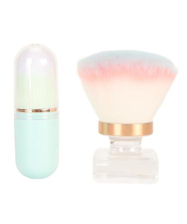 Professional Liquid Foundation Brush - Soft Dense Hair Capsule Shaped Tool in Blue & Pink for Flawless Makeup Application - Buy Online on SooperMarket.com