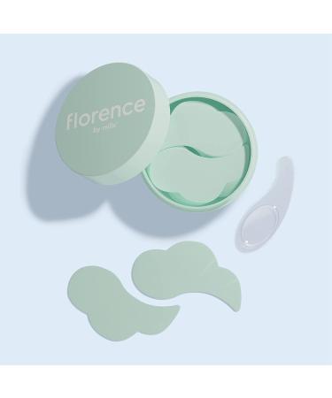 Florence by Mills Hydrating Under Eye Gel Pads - 30 Pairs | Vegan, Cruelty-Free, with Hyaluronic Acid & Green Tea Extracts - Buy Online on SooperMarket.com