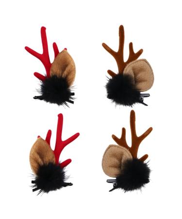 minkissy 2 Pairs Hair Clips Kids Hairpin Child Antlers Headband