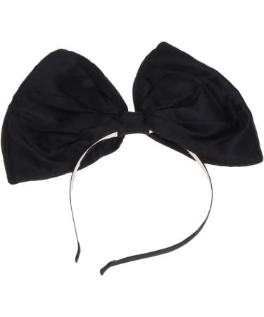 Minkissy Huge Bow Headband Candy Colored Hair Hoop Party Props Lovely Large Bowknot Hairband Party Props for Woman Girl(Black) - Buy Online on SooperMarket.com