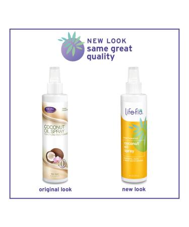 Life-flo Coconut Oil Spray 8oz | Pure Fractionated Moisturizer for Dry Skin & Hair - Buy Online on SooperMarket.com