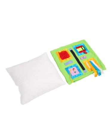 Dementia Activity Pillow Various Levels of Difficulty Motor Skills Development Zipper Multicolor Sensory Activity Pillow for Elderly for Travel