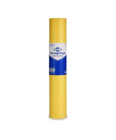 ALVIN 55Y-G Lightweight Tracing Paper Roll, Yellow, Suitable with Ink, Charcoal, Felt Tip Pen, for Sketching or Detailing - 12 inches x 50 Yards, 1-inch Core 12"