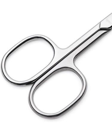LIVINGO Premium Stainless Steel Manicure Scissors - Multi-purpose Cuticle Pedicure Kit for Nails, Eyebrows, Eyelashes, and Dry Skin - 3.5 inch Curved Blade - A-silver - Buy Online on SooperMarket.com