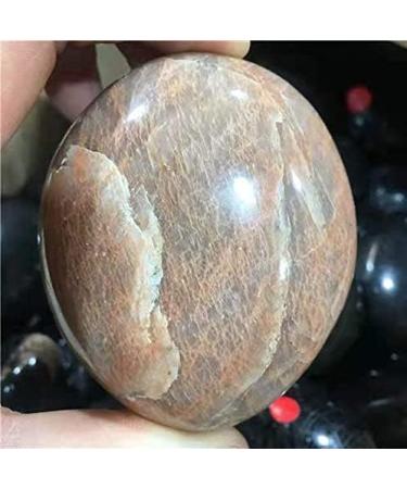 1pc Natural Bulk Crystal Gemstone Orange Moonstone Palm Stones for Home Decoration - Buy Online on SooperMarket.com