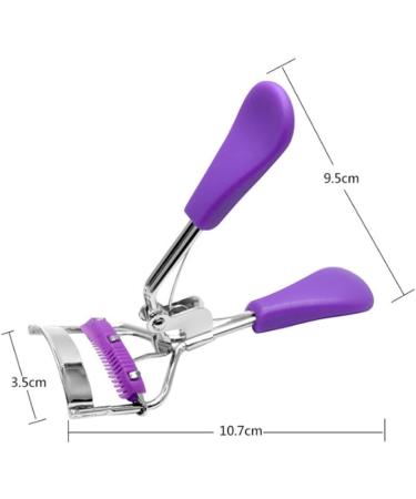 Eyelash Curler Lash Curler with Built in Comb Eye Lash Clip Cosmetic Makeup Curling Tool for Women Purple - Buy Online on SooperMarket.com