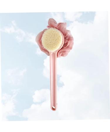 Healeved Bath Scrubber - Pink Handle Bath Brush Shower Sponge - Buy Online on SooperMarket.com