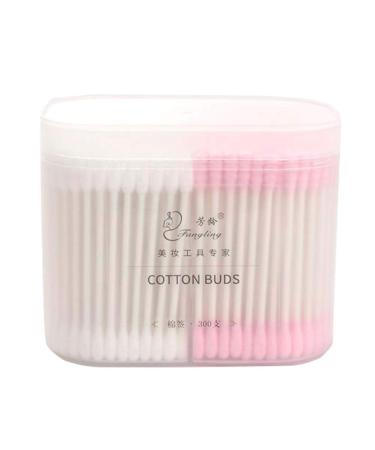 300 Counts Cotton Swabs Natural Double Tipped Organic Cruelty Free Ear Buds C04