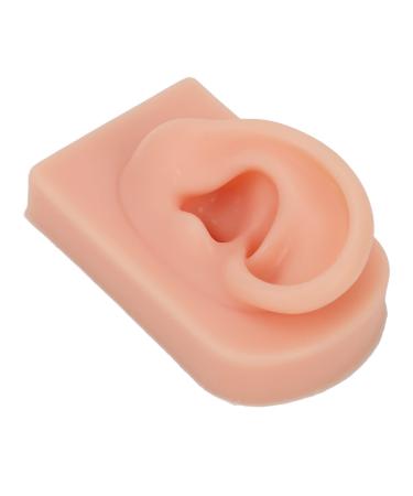Socobeta Human Ear Model Flexible Comfortable Reusable Fake Ear Model Multi Purpose Easy to Use Right Ear for Earrings Display for Acupuncture Practical Training(Light Complexion)