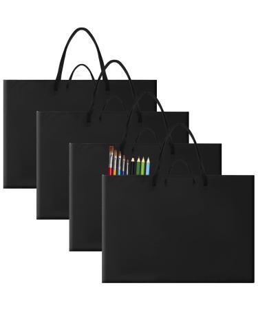 4 Pcs Light Weight Art Portfolio Bag 25 x 37" Black Art Portfolio Case with Nylon Shoulder Strap Oxford Poster Board Storage Bag Poster Carrying Storage Case for Artwork Sketching Drawing