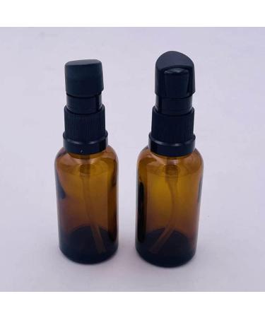 ericotry 6 Pcs 30ml Amber Glass Travel Bottles for Toiletries Refillable Travel Size Liquid Containers Glass Lotion Pump Bottle Mini Soap Pump Dispenser Cosmetic Container Bottle Travel Accessories - Buy Online on SooperMarket.com