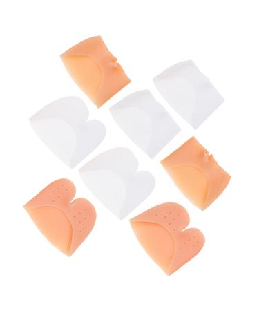 KALLORY 4 Pairs Toe Cover Foot Protectors for Feet Silicone Toe Sleeves Silicone Remover Metatarsal Pads Toe Caps Silicone Toe Protectors Soft Gel Ball of Foot Pads Silicone Protectors