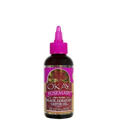 OKAY BLACK JAMAICAN CASTOR OIL with ROSEMARY 4oz / 188ml Rosemary 4 Fl Oz (Pack of 1)