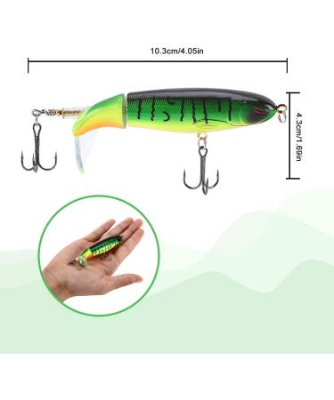 6PCS Bass Whopper Lures Kit - Floating Rotating Tail Topwater Fishing Lures for Bass & Trout - Buy Online on SooperMarket.com