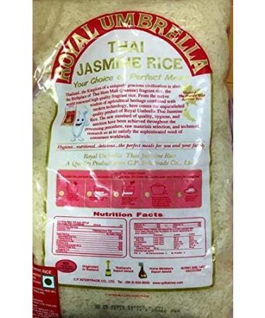 Royal Umbrella Thai HOM Mali Jasmine Rice Whole 2kg - Premium Quality Thai Rice - Buy Online on SooperMarket.com