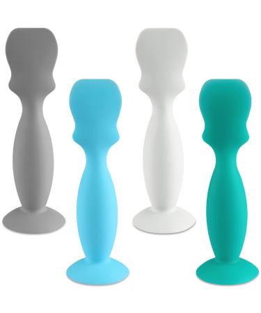 4 Pack Baby Diaper Cream Brush, Diaper Cream Spatula Applicator Silicone Baby Butt Paste Spatula for Babies, Newborn (Blue,Green,Gray,White) Blue, Green, Gray, White