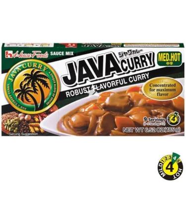 House Foods Java Curry Mix Block (9 Serves) 185g - Hot and Medium Hot Flavour (Pack of 2) - Buy Online on SooperMarket.com
