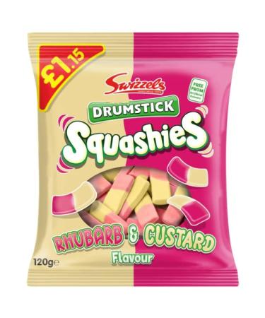 Swizzels Drumstick Squashies Rhubarb & Custard 12 x 120g PMP